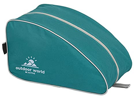 Outdoor World Premium Stiefeltasche – wasserabweisend, breite Reißverschlussöffnung, Unisex – Schuhaufbewahrungstasche für Wandern, Spazierengehen, Fußball, Rugby, Golf, Gymnastikschuhe (Blaugrün)