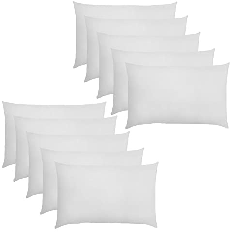 Highams Polycotton Plain Dye 10 Pack Housewife Pillowcases - White