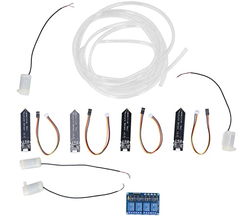 Automatische Bewässerung DIY Kit mit Bodenfeuchtesensor Relais und Wasserpumpe für Topfpflanzen