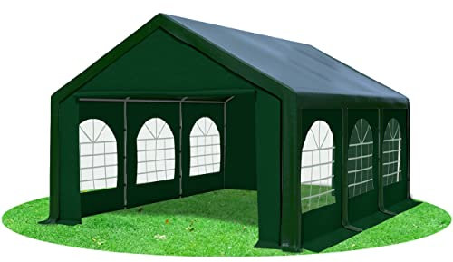 Stabilezelte Partyzelt 4x6m Modular Professional PVC 500 g/m² mit Fenster GRÜN