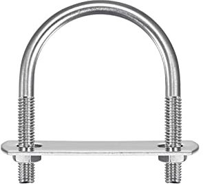 sourcing map 2 Stück Runde U Bolzen M6x1.0 Bügelschraube 44mm x 62mm U Schrauben mit Mutter Platte 304 Edelstahl Rundstahlbügel zum Befestigen Kabel Rohre Rundstangen Seile Autoanhänger