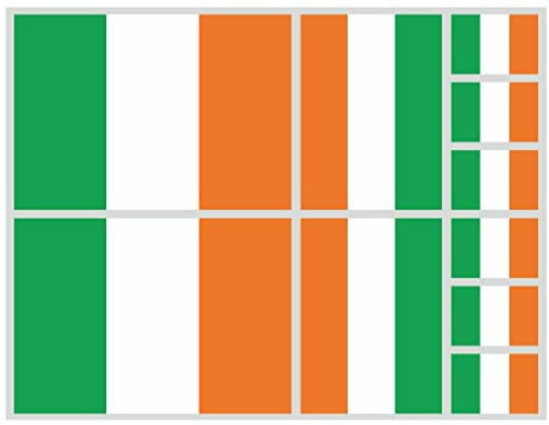 Samunshi® Aufkleber Set Irland Autoaufkleber 10 Flaggen Set 10cm Set Irland