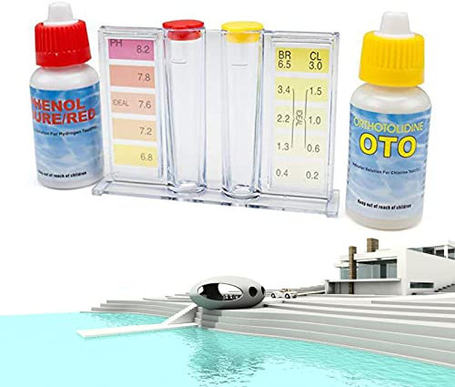 shangjia Test d'eau pour Piscine,qualité l'eau Spa pour l'analyse du pH | démarragTest d'eau Facile à Utiliser pour la Maison, la Piscine, Le Jardinage, Le Centr