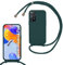MBSLFY Coque avec Cordon pour Xiaomi Redmi Note 11 Pro,Collier pour Étui Housse TPU Anti-Choc Colliers Protection Complète Cover de cellulaire Mince Réglable Lanyard Case, Vert foncé