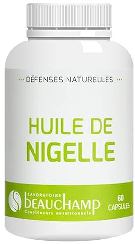 Laboratoire Beauchamp - Complément alimentaire HUILE DE NIGELLE - 60 capsules - Soutient l'organisme - Acides gras essentiels - Développé en France
