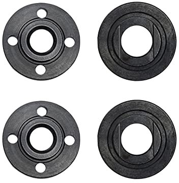 HayEastdor 4PCS 5/8 Angle Grinder Outer Lock Nut 2 Pack Flange Nuts for Compatible with 5/8-11 Dewalt Bosch Black Decker Makita HE001-2