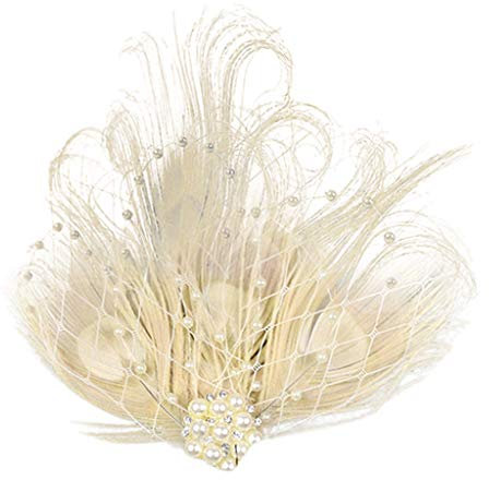 MILAX Fascinator Hut Damen Women's Vintage Accessories Mesh for Costume Carnival Theme Party Headpiece Fascinator on Church 1950s Vintage Fascinator Hat