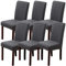LANSHENG Stuhlhussen 6er Set, Stretch Stuhlhussen Schwingstühle, Abnehmbarer Waschbarer Stuhlbezug für Esszimmer, Küche, Hotel (6er Set, Grau)