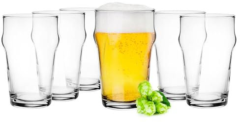 Glasmark KROSNO 1992 Verres à Bière Pinte 0,3 Litre Verre à Bière pour Craft Beer British Pint 6x300 ml