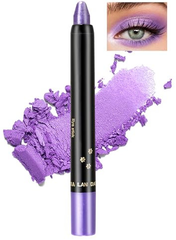 Jutqut Lila Glitzer Lidschatten Stift, Schimmer Metallic Eyeliner Stick, Lazy Eyes Lidschattenstift, Long Lasting Eyeshadow Pencil, Perlglanz Cream Augenstift, Waterproof Augen Make up #09