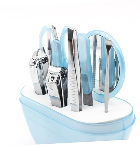 9-in-1 Maniküre Satz aus Edelstahl für Damen mit Etui