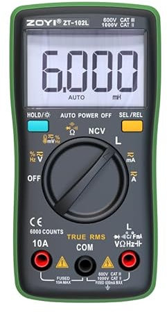 ZT-102L LCR METER INDUTTANZA TESTER MULTIMETRO Digital TRMS 6000 conteggi Misura accuratamente induttanza Voltmetro Amp Misura