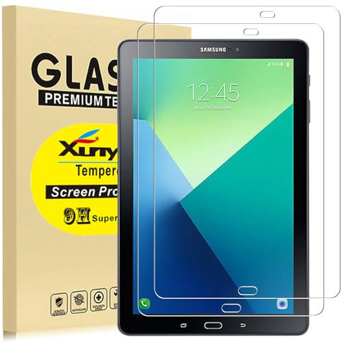 XunyLyee [2 Pack Protector de Pantalla para Samsung Galaxy Tab A SM-T580/T585 (10,1 pulgadas, 2016), Dereza 9H, HD Transparent Anti-burbujas Facil Instalación para Samsung Tab A6 10.1