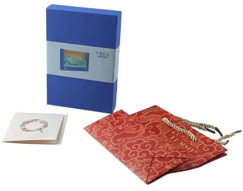 GetCoupon Kunstkalender 2024, 3D-Papierschnitzerei, antiker Stil, handzerrissener Kalender, Landschaft von Bergen und Flüssen, handgeschriebener Originalkalender