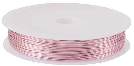 Spritewelry 0.5mm/23m Pink Jewelry Wire Craft Copper Wire Tarnish Resistant Jewelry Beading Wire Copper Beading Wire for Jewelry Making