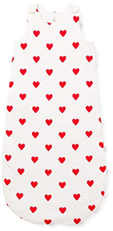 Petit Bateau A0BTS Gigoteuse sans Manches Bébé Fille, Marshmallow/Terkuit 6-18 Mois