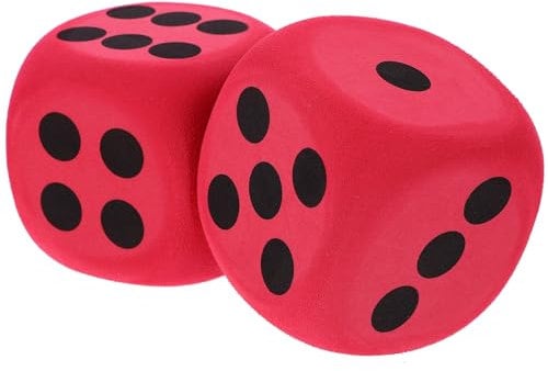 Vaguelly 2pezzi Dadi Giganti Colorati Eva Per Giochi Educativi Gruppo Di Dadi Multifunzionali Per Feste E Attività Didattiche Sicuri E Leggeri Con Angoli Smussati