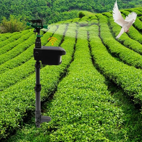 Wasserstrahl Tiervertreiber,Infrarotsensor mit 120°-Induktion, Vogelabwehr, Katzenschreck, Reichweite bis zu 30 Fuß, für Garten Hof Feld Farm
