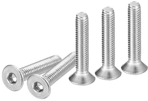 DTGN M3-0.5 x 16mm Flat Head Socket Cap Screws, 40 Pack 304 Stainless Steel Hex Socket Flat Head Screws, Full Thread, Countersunk Bolts