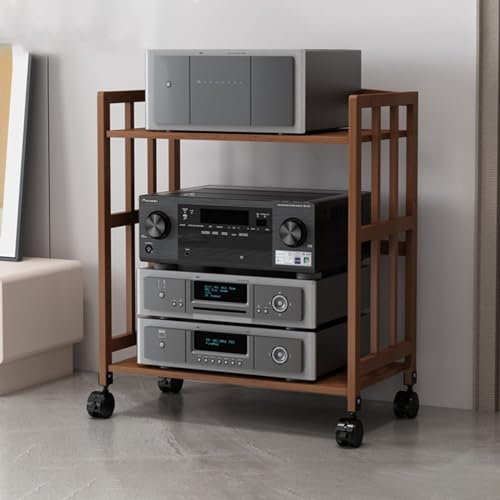 Meuble stéréo Petit meuble stéréo d'angle / meuble TV à roulettes, Support audio-vidéo réglable en hauteur pour le salon, le bureau et la chambre à coucher, Bibliothèque étanche pour la maison(Color:D