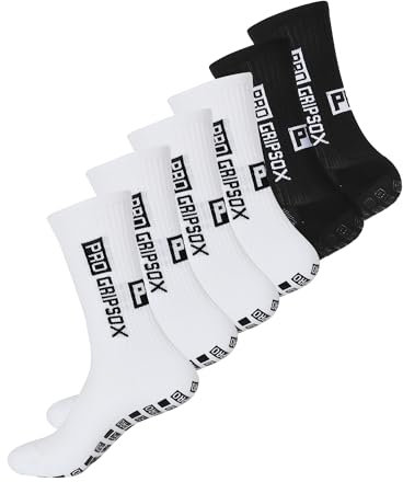 AVABEST Football Socks 【2024 Neuer Stil】 3 Paar Grip Socken Fussball 39-46, Rutschfeste Fußball Socken für Herren Damen und Kinder, 2 Weiß+1 Schwarz