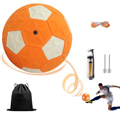 LUFEIS Fussball Kurvenball, 20cm Gummi Swerve Fußball, Fussball Größe 5, Flexibler Fußball Kurvenball für Kinder, Kurvenball Soccer Ball, for Outdoor & Indoor Match or Game