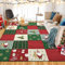CAROMIO Weihnachtsteppiche in Rot/Grün, Weihnachtsglocke Schneeflocke Elch Überwurfteppich Groß Teppich Wohnzimmerteppich Waschbar Bodenteppich Niedrigfloriger Innenbereich, Rot, 140 x 200 cm
