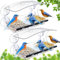 WLLKOO Window Bird Feeder 2 Pack with Strong Suction Cups, Clear Bird feeders for Viewing, Bird Feeders for Outdoors Outside with Drain Holes