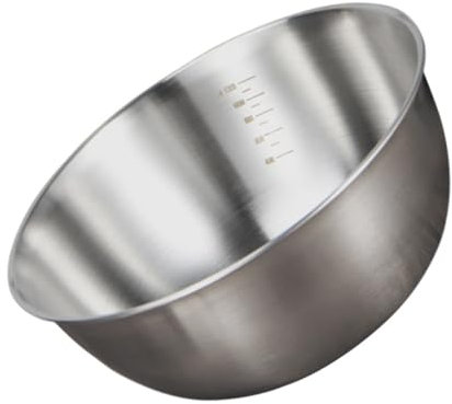 CIYODO sbattiuova ciotole da cucina ciotole per la preparazione della nidificazione Terrina coppa pasta per pasta ciotola per impastare organizzatore di alimenti ciotola del cibo Silver
