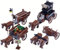 TRavesty Militärische Mittelalterliche Figuren Kutsche Streitwagen Bausteine Set, Mittelalterlicher Figuren Wagenmodell Bausteine Bausatz, Custom Krieg Pferd Kit für Minifiguren
