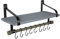 Love-KANKEI Wall Shelves for Kitchen Rustic Wood Kitchen Organizer with Hooks, Floating Shelves with Wood Rail Grey