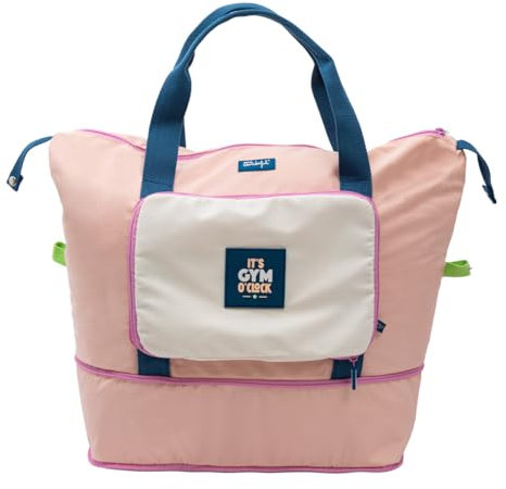 Mr. Wonderful - Bolsa de Deporte - It’s Gym o’Clock - Bolsa realizada en poliéster - Incluye ciere de Cremallera - Bolsa de Deporte doblable