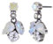 Konplott Ohrringe-Stecker baumelnd Ballroom mit Glaskristall-Steinen silver red (weiß)