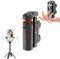Pocketflex Mini Tripod, Pocketflex Mini Tripod Jj02, Tripod Mini Jj02, Mini Selfie Stick Tripod, 360° Flexible Rotation, Phone Tripod with Remote Control (Black [double light])