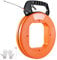 VEVOR Aiguille Électricien 30,5 m Tire Fils Électrique en PET avec Boîtier, Poignée, Outil d'Extraction de Câble Flexible 6,35 mm, Facile à Utiliser, pour Murs, Conduits Électriques, Non Conducteur