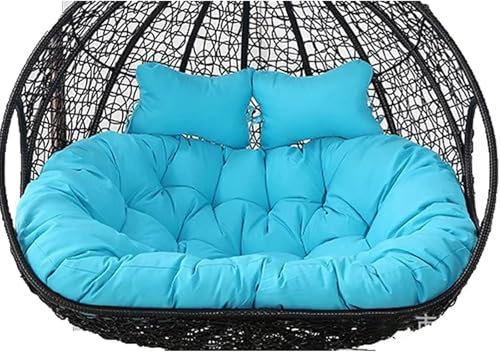 Double Hammock Swing Chair Cushion Replacement, 2 Seater Egg Chair Cushion, Outdoor Patio Wicker Loveseat Hanging Swing Egg Chairs (Only Cushion)(H,150 * 110cm/59 * 43in)