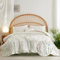 Freyamy Housse de Couette en Coton 240x260+2 Taie d'oreiller 65x65cm Beige Rose Coloré Feuilles Fleurs Parure de lit 2 Personnes Adulte Floral Sets de Housse Couette Fleurie avec Fermeture Éclair