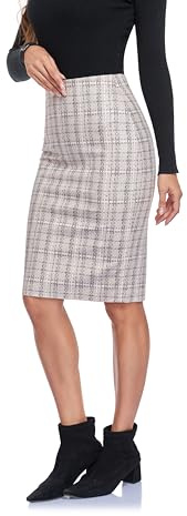 ODCOCD Women's Faux Suede Pencil Skirt