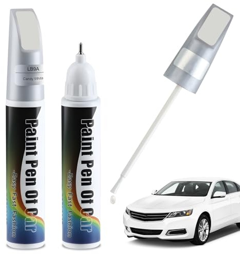2pcs LB9A/B4 Candy White Lackstift Auto Kompatibel mit VW/Volkswagen 24ML | 2-in-1 Autolackstif mit Pinsel und Dotting-Spitze, Lackstift Auto Lack Reparatur, Lackstifte für Auto Kratzer