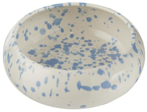 BUTLERS Schale Steinzeug - BOOGY SPLASH - spülmaschinenfest | Farbe Hellblau - 700 ml - Müslischüssel für Müsli & Joghurt - Suppenschüssel für Suppen & Salate - Sprenkelmuster
