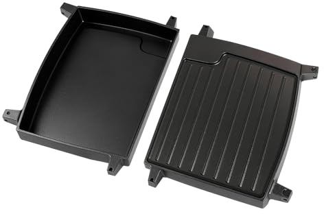 2 Stück Gusseisen Grillplatte 32 x 24 cm für Enders Urban, Urban Pro | Grillplatte Wende für Enders Urban, Urban Pro, Explorer, Explorer Pro, Nicht Urban II/Explorer II
