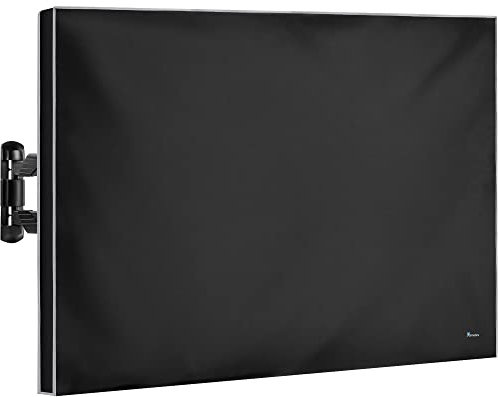 Garnetics Copertura TV da Esterno 65 pollici Resistente alle Intemperie e all'Acqua Custodia Protettiva per a Schermo Piatto Completamente Coperto dal Basso