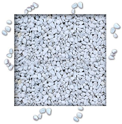 Kieskönig 5 kg Marmorkies Carrara Weiss Verschiedene Körnungen direkt Körnung 5/12 mm