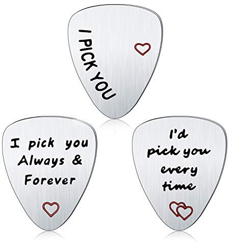 Gitarrenplektren I Pick You, Geschenk für Ehemann, Ehefrau, Freund, Freundin, Geschenk für Liebe, 3 Stück