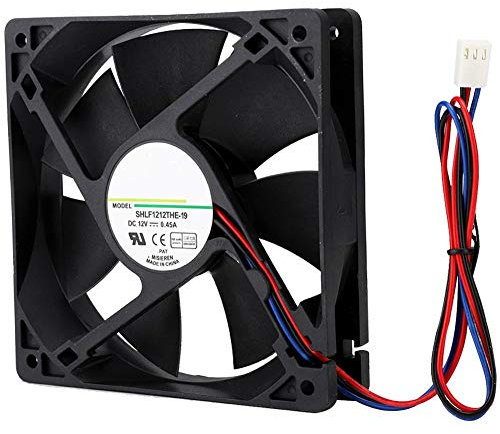ASHATA Computer Cooling Fan, SHLF1212THE-19 12CM 12V 0.45A Industrial DC Cooling Fan 3000 RPM 69CFM Computer Cooler,High Precision Double Ball Bearing