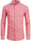 PARKLEES Men's Slim Fit Long Sleeve Smart Casual Button Down Oxford Shirts PZ111 Red L