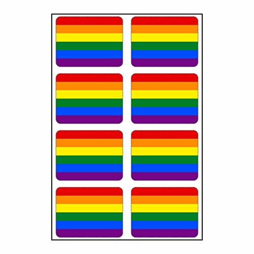 8 Stück Aufkleber Regenbogen LGBT Set | Sticker Gay Homosexuel Schwul Lesbisch BI Autoaufkleber