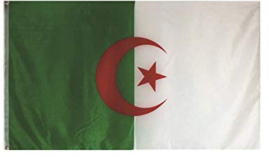 Stormflag Algerien Flagge (90cmx150cm) Polyester Pongee 90g mit Ösen mit genäht.