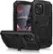 for iPhone 13 Mini Full Body Shockproof Case,Hybrid Rugged Metal Hard Heavy Gorilla Glass Life Waterproof Case Cover for iPhone 13 Mini,with Kickstand (13 Mini, Black)