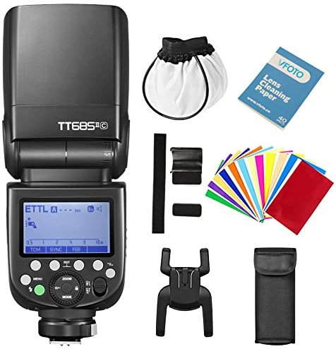 Godox TT685CII TT685II-C Speedlite E-TTL Flash Camera 2,4G HSS High Speed 1 / 8000s GN60 Competibile per Canon EOS 5D Mark III 5D Mark II 6D 7D 60D 50D 40D 30D 650D 600D 550D 500D 450D 400D 1100D